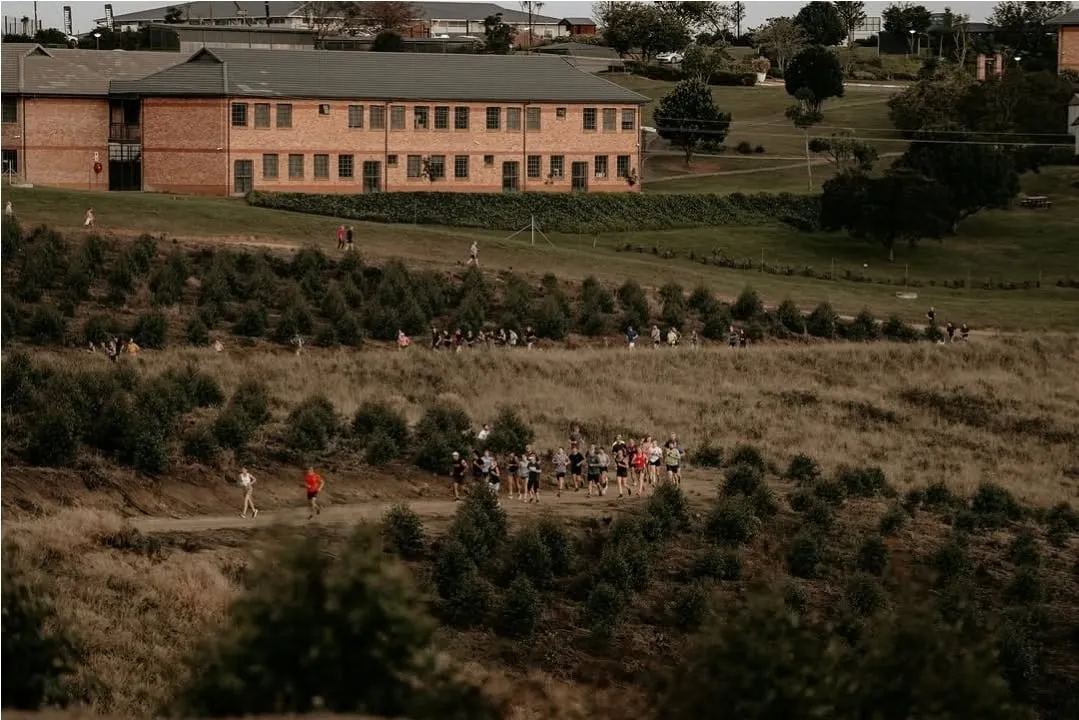 Runners and walkers on the Tuesday Trails community run